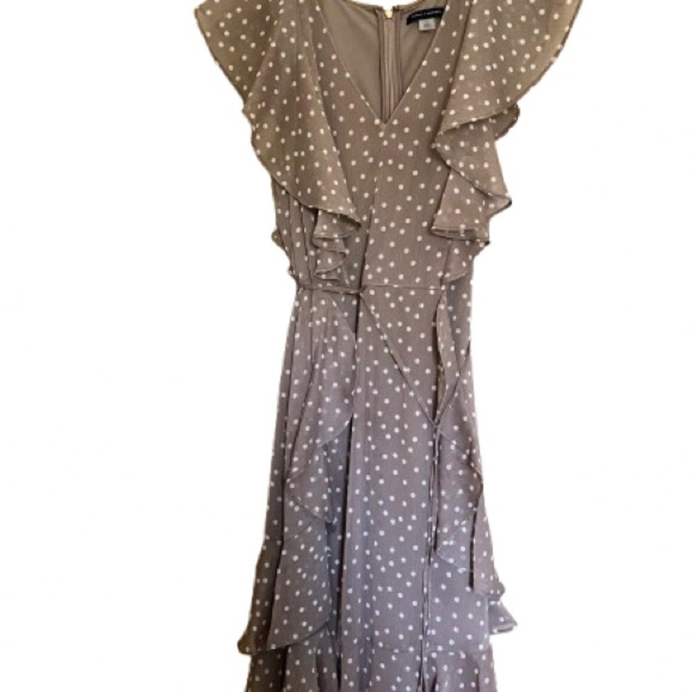 Tommy Hilfiger Cream Asymmetrical Sundress with Flutter Sleeves